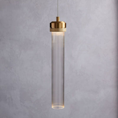 Post-Modern Creative Pendant Lamp Bedroom Bedside Josefa Modern Tube Shaped Long Glass Hanging Lamp(WH-AP-320)