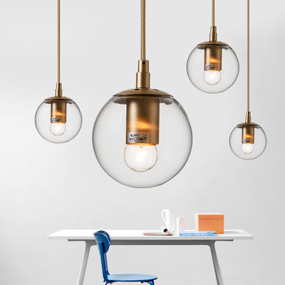 Nordic Gold Magic Beans Pendant Lamps Klaes Minimalist Bowl Shaped Classy Glass Pendant Light(WH-AP-319)