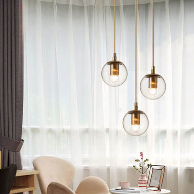 Nordic Gold Magic Beans Pendant Lamps Klaes Minimalist Bowl Shaped Classy Glass Pendant Light(WH-AP-319)