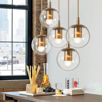 Nordic Gold Magic Beans Pendant Lamps Klaes Minimalist Bowl Shaped Classy Glass Pendant Light(WH-AP-319)