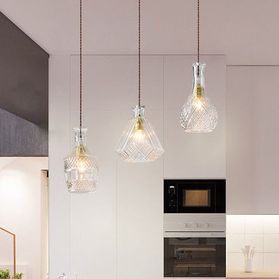 Creative Retro Pendant Light For Bar Living Room Bedroom Freya Classic Elegant Carved Glass Pendant Light(WH-AP-321)
