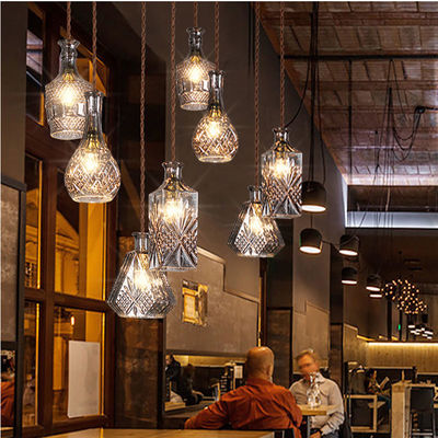 Creative Retro Pendant Light For Bar Living Room Bedroom Freya Classic Elegant Carved Glass Pendant Light(WH-AP-321)