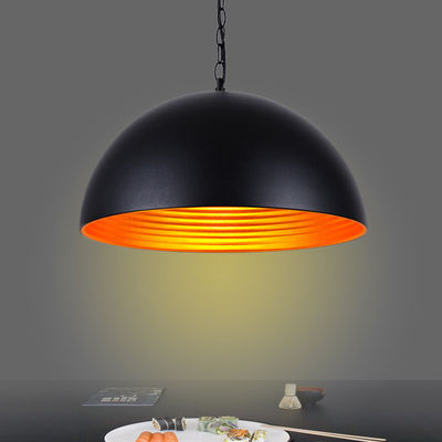 Modern Gold Pendant Lights Metal Living Room Led Leonhard Classic Inner-Ridged Dome Pendant Light(WH-AP-327)