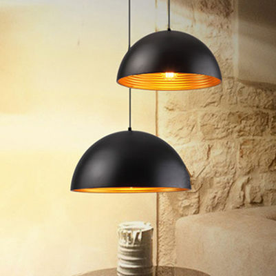 Modern Gold Pendant Lights Metal Living Room Led Leonhard Classic Inner-Ridged Dome Pendant Light(WH-AP-327)