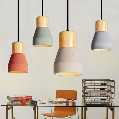 Nordic simplicity Pendant Light decoration Hildegard Minimalist Concrete Wooden Accent Pendant Light(WH-AP-328)