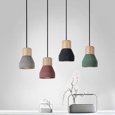 Nordic simplicity Pendant Light decoration Hildegard Minimalist Concrete Wooden Accent Pendant Light(WH-AP-328)
