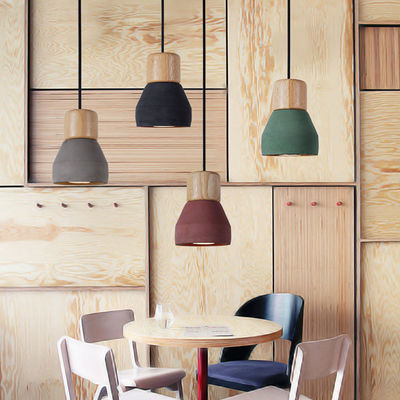 Nordic simplicity Pendant Light decoration Hildegard Minimalist Concrete Wooden Accent Pendant Light(WH-AP-328)