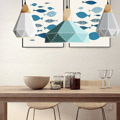 Modern minimalist design wood Pendant Light Annelise Unique Jewel Scandinavian Pendant Light(WH-AP-331)