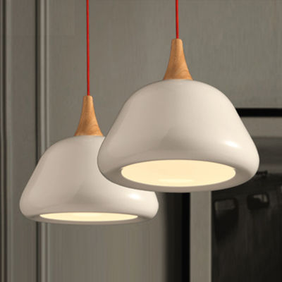 Simple wood pendant lamp with Werner Scandinavian Wood Top Rounded Trapezium Pendant Light(WH-AP-332)