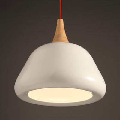 Simple wood pendant lamp with Werner Scandinavian Wood Top Rounded Trapezium Pendant Light(WH-AP-332)