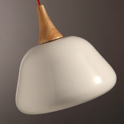 Simple wood pendant lamp with Werner Scandinavian Wood Top Rounded Trapezium Pendant Light(WH-AP-332)