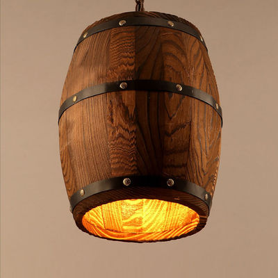 American country loft Wine barrel pendant light E27 light for bar cafe restaurant wooden pendant light(WH-VP-63)