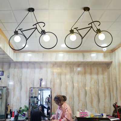 Industrial Pendant Lights Vintage Iron Bicycle Hanglamp For Bar Decor E27 Loft round pendant light(WH-VP-65)