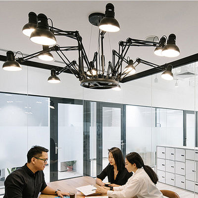 LED black spider chandelier Long Lighting Loft Living Room dining room Industrial chandelier(WH-VP-84)