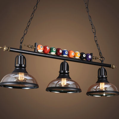 Vintage 3 Lights Light Metal Pendant Lamp with Glass Shade for Special Billiard antique pendant light(WH-VP-86)