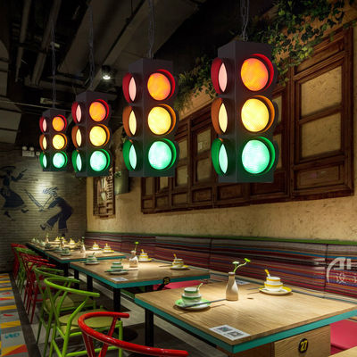 Black Pendant Lamp Painted Matte Traffic Lights Always on / Remote  Cafe Shop Loft Pendant Lamp(WH-VP-88)