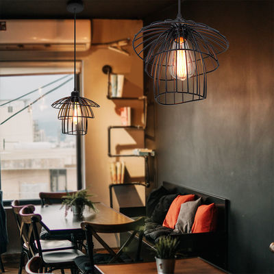 Retro Loft Pendant Lamps Indoor E27 Metal Guard Restaurant Lamp Decoration Iron Pendant Lights(WH-VP-90)