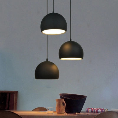 Simple ball Pendant lights 20cm 25cm decorative E27 lamps Restaurant White black pendant lamp(WH-VP-96)