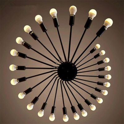 Black Staircase Pendant Lamp Multiple Retro lustre Led loft Pendant Lamp Home E27 spider lamp(WH-VP-98)