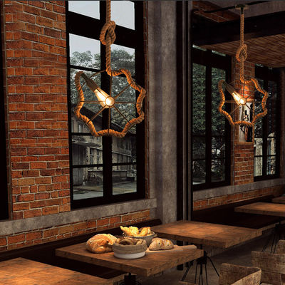 Iron ball chandelier creative bar coffee American retro industrial dining table drop Rope chandelier(WH-VP-102)