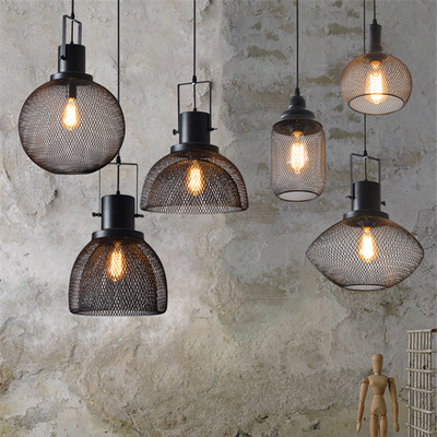 Loft Retro Black Hollow Pendant Lights Restaurant Shop Bar Table Shop Industrial Pendant Lights(WH-VP-108)