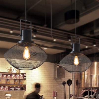 Loft Retro Black Hollow Pendant Lights Restaurant Shop Bar Table Shop Industrial Pendant Lights(WH-VP-108)