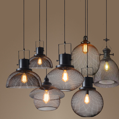 Loft Retro Black Hollow Pendant Lights Restaurant Shop Bar Table Shop Industrial Pendant Lights(WH-VP-108)