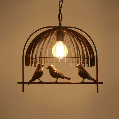 Nordic bird chandelier Bedroom Amercian country drop light kitchen restaurant cafe cage chandelier(WH-VP-115)