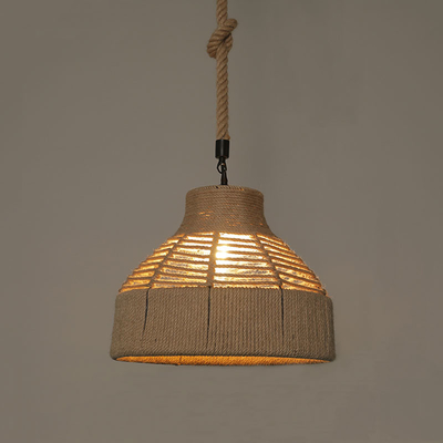 Hemp Rope chandelier retro loft vintage American Bar light cafe dining room long chandelier(WH-VP-116)