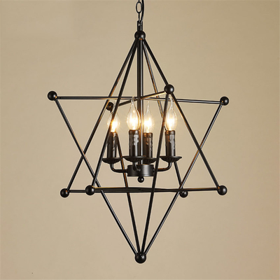 American Iron frame star industrial chandelier for kitchen dining room decor retro bar chandelier(WH-VP-119)