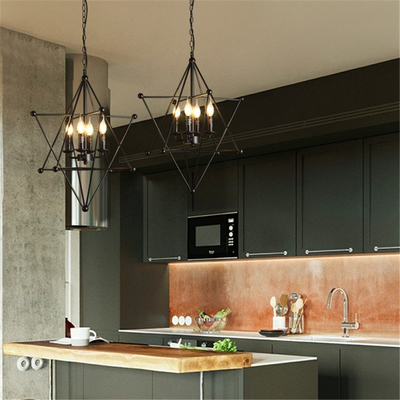 American Iron frame star industrial chandelier for kitchen dining room decor retro bar chandelier(WH-VP-119)