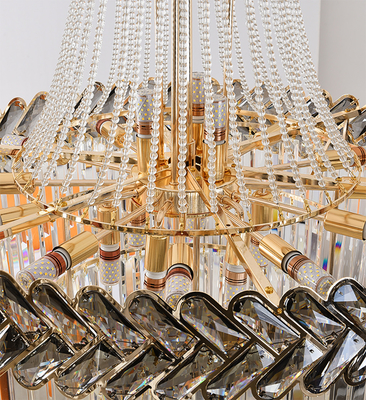 Modern Crystal Chandelier Lighting High Quality Staircase Gold Led Hanging Lamp(WH-CY-158)