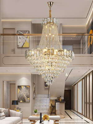 Luxury Crystal Chandelier For Living Room Large Design Lobby Hainging Lamp(WH-CY-159)