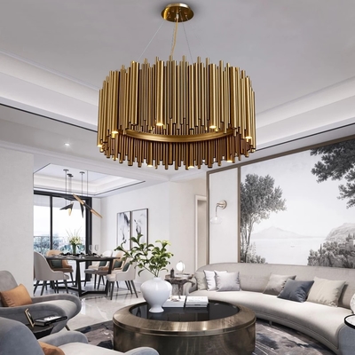 Luxury Gold Chandelier For Living Room Modern LED Home Decor tube chandelier(WH-CY-166)