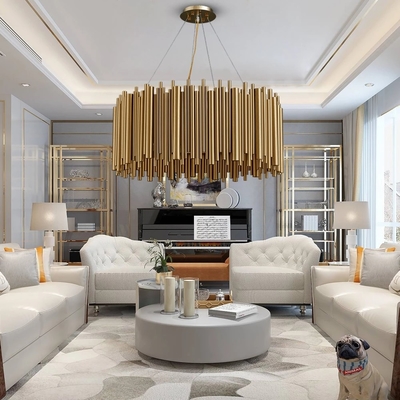 Luxury Gold Chandelier For Living Room Modern LED Home Decor tube chandelier(WH-CY-166)