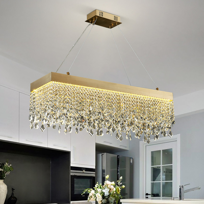 Modern oval crystal chandelier Crystal Light Kitchen Fixture Led Modern Home Decor Staircase Lighting(WH-CY-168)