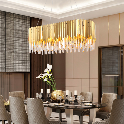 Black Modern Chandelier Lighting For Living Room Luxury Round Crystal Lamp(WH-CY-175)