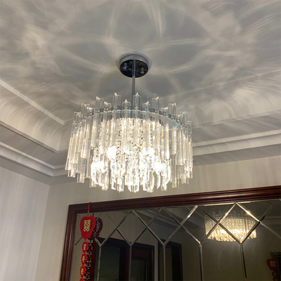 Modern Round LED Light Chandelier Luxury Clear Crystal Lampshade kitchen chandelier(WH-CY-178)