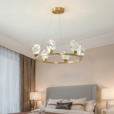 Modern Circle Rectangle Chandelier Lighting Living Dining Room Diamond Crystal Hanging Lamp(WH-CY-185)