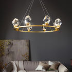 Modern Circle Rectangle Chandelier Lighting Living Dining Room Diamond Crystal Hanging Lamp(WH-CY-185)