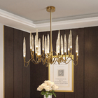 Luxury large gold chandelier Lighting Living Room Led Shop European Candle Chandelier(WH-CY-187)