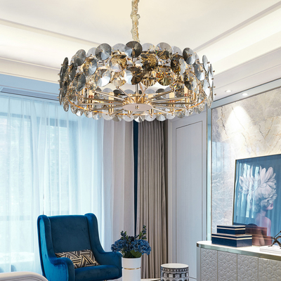 Modern smoke gray crystal chandelier in the living room contemporary chandelier(WH-CY-191)