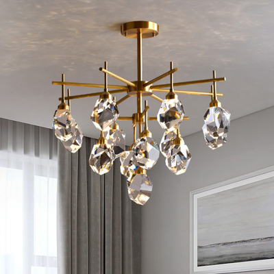 Modern Diamond Crystal Chandelier In Living Room minimalist chandelier(WH-CY-193)