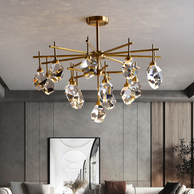 Modern Diamond Crystal Chandelier In Living Room minimalist chandelier(WH-CY-193)