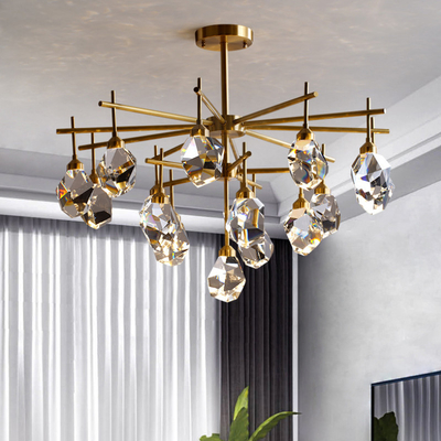 Modern Diamond Crystal Chandelier In Living Room minimalist chandelier(WH-CY-193)