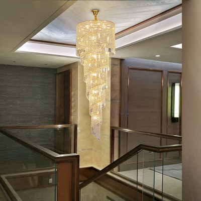 Long Hign ceiling Crystal Chandelier For Hall Project Staircase Stairwell Chandelier(WH-CY-202)