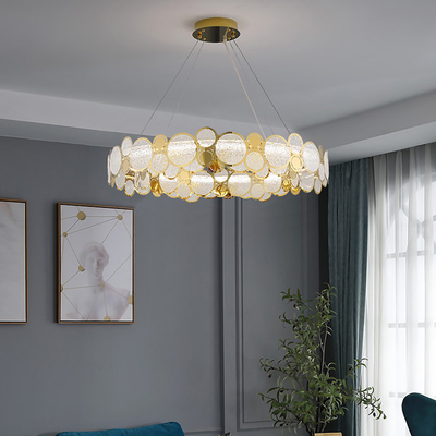 Modern chandelier lighting smoke gray glass round luxury crystal ceiling chandelier lighting(WH-CY-213)