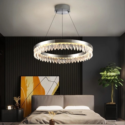 Led Silver Chandelier For Living Room Modern Creative Design crystal led ceiling light(WH-CY-214)