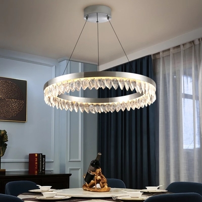 Led Silver Chandelier For Living Room Modern Creative Design crystal led ceiling light(WH-CY-214)