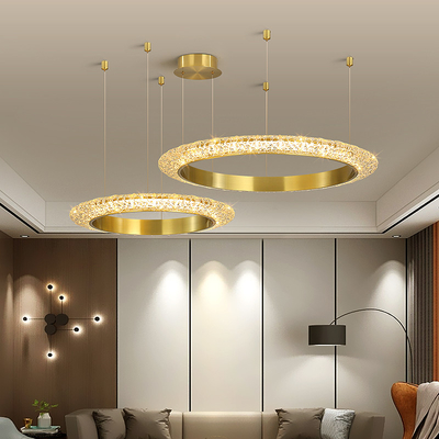 Luxury Crystal Chandelier For Living Room Round Creative Design gold pendant light(WH-CY-219)